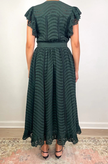 Olga Flutter Sleeve Midi Dress